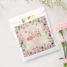 Sacolas de lembrancinhas para Chá de Noiva com Fes