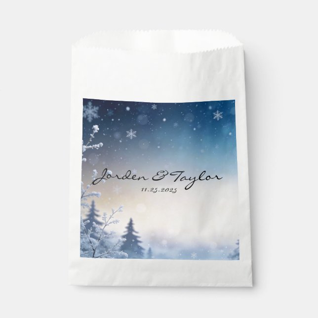 Sacolas de Presente de Casamento Soft Winter Daydr (Frente)