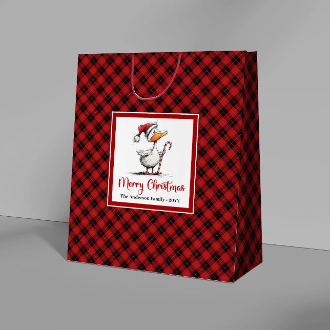 Sacolas de Presente Divertidas e Excêntricas de Na (Make your holiday gifts even more memorable with these Christmas gift bags featuring a funny quirky )