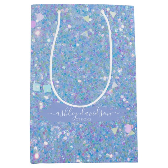 Sacolas de Presentes Glitter Periwinkle Caprichosa (Frente)