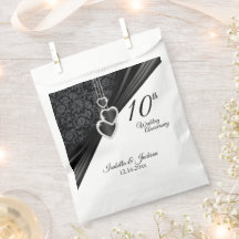 10º Aniversário de Casamento Onyx Favor Bag