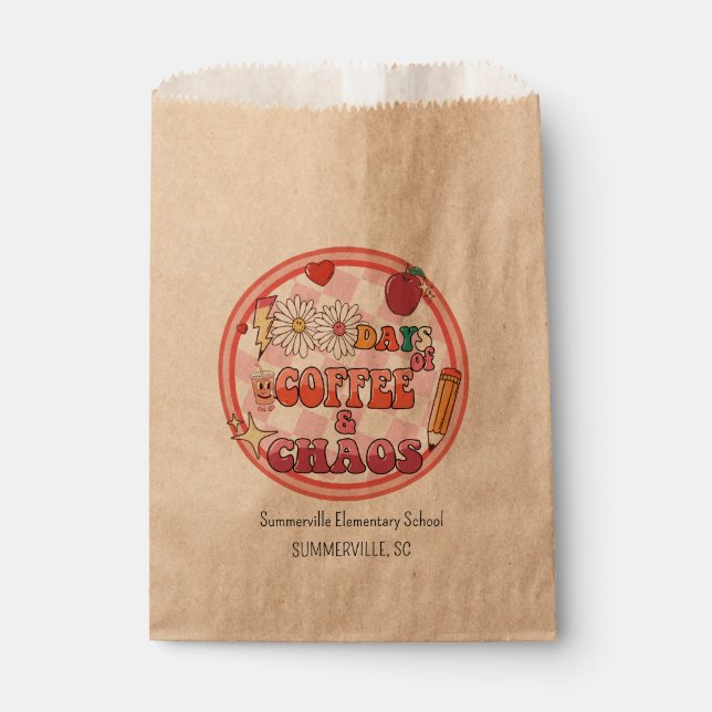 Sacolinha 100 dias de escola centenas de dias 100º rancho (Frente)