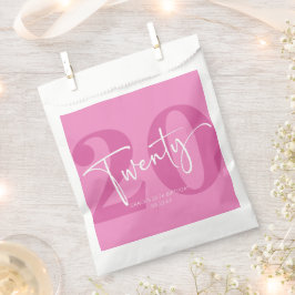 Sacolinha 20 20-20-Festa de aniversário Rosa