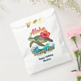 Sacolinha  21st Birthday Personalized Tropical Sea Turtle 