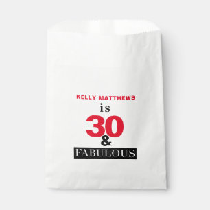 Sacolinha 30 e aniversário de 30 anos fabuloso