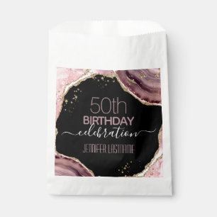 Sacolinha 50ª Festa de aniversário Pedra e Bolsas Favoráveis