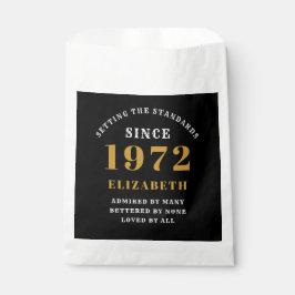 Sacolinha 50º aniversário de 1972 Chic Dourado Elegante