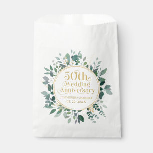 Sacolinha 50º Aniversário de Antiguidade Typografia Gold Gre