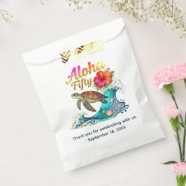 Sacolinha 50th Fifty Birthday Tropical Ocean Beach Theme