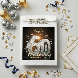 Sacolinha 60th Birthday Silver Disco Ball Music Theme Party