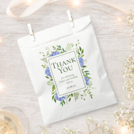 Sacolinha 90 Birthday Blue Hydrangeas Obrigado