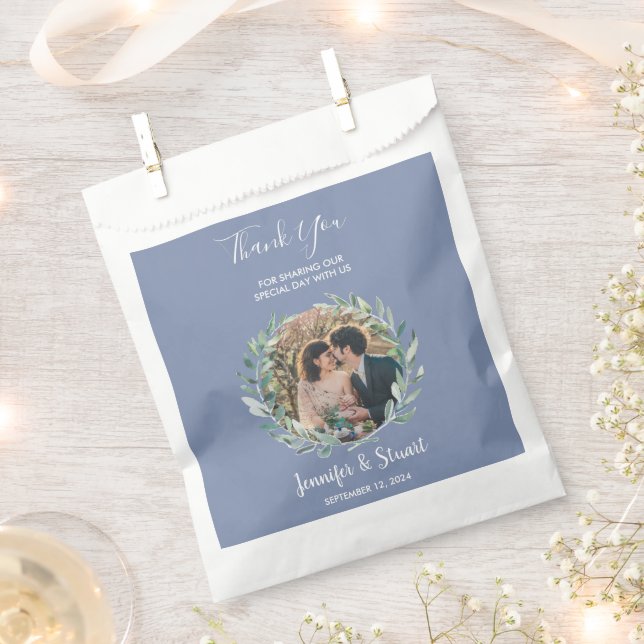 Sacolinha A aquarela russa deixa obrigado seu casamento foto (Cortado)