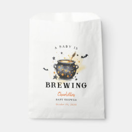 Sacolinha A Baby is Brewing Halloween Cauldron Baby Shower