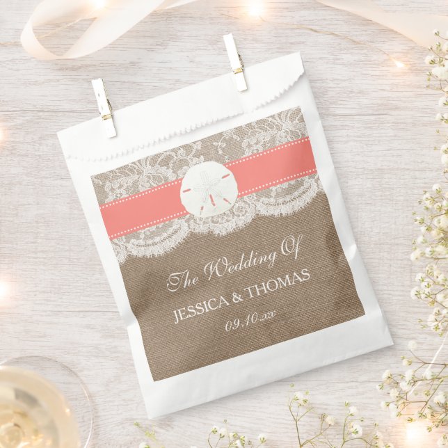 Sacolinha A Coleção de Casamento de Praia do Dólar de Areia  (Cortado)