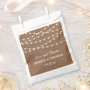 Sacolinha A Coleção de Casamentos Rustic Kraft String Lights