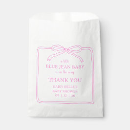 Sacolinha A Little Blue Jean Baby Denim Girl Baby Shower 