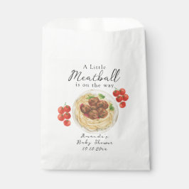 Sacolinha A little Meatball is on the way Baby Shower