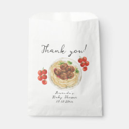 Sacolinha A little Meatball is on the way Baby Shower