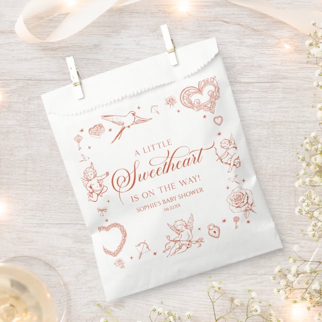 Sacolinha A Little Sweetheart Valentine's Day Baby Shower (Cortado)