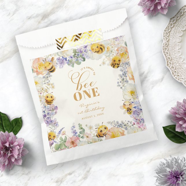 Sacolinha Abelhas Bolsas Favoritas (Bee Birthday Favor Bags
)