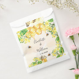 Sacolinha Abelhas-de-banho mel amarelo floral casamento