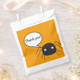 Sacolinha Abóbora-branca-aranha-de-laranja-Dia das Bruxas