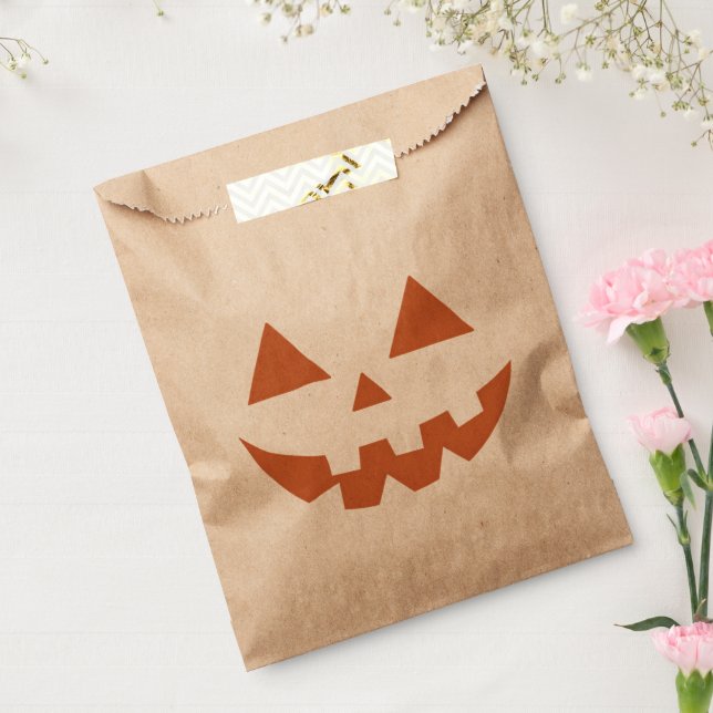 Sacolinha Abóbora de Halloween com Rosto de Jack O' Lanterna (Selado)
