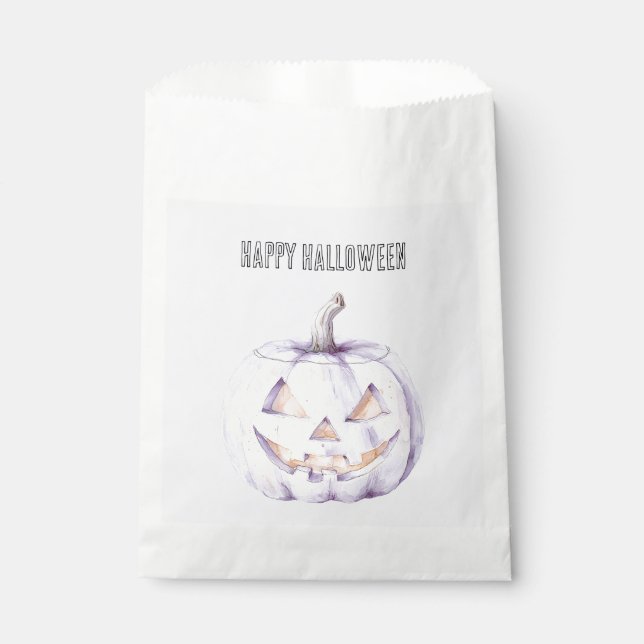Sacolinha Abóbora de Halloween Lavanda (Frente)