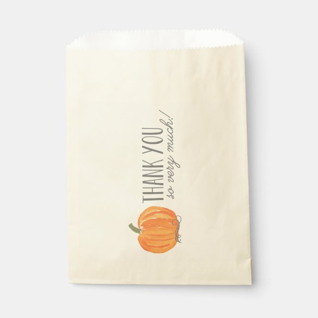 Sacolinha Abóbora | Obrigado Favor Bag (Frente)