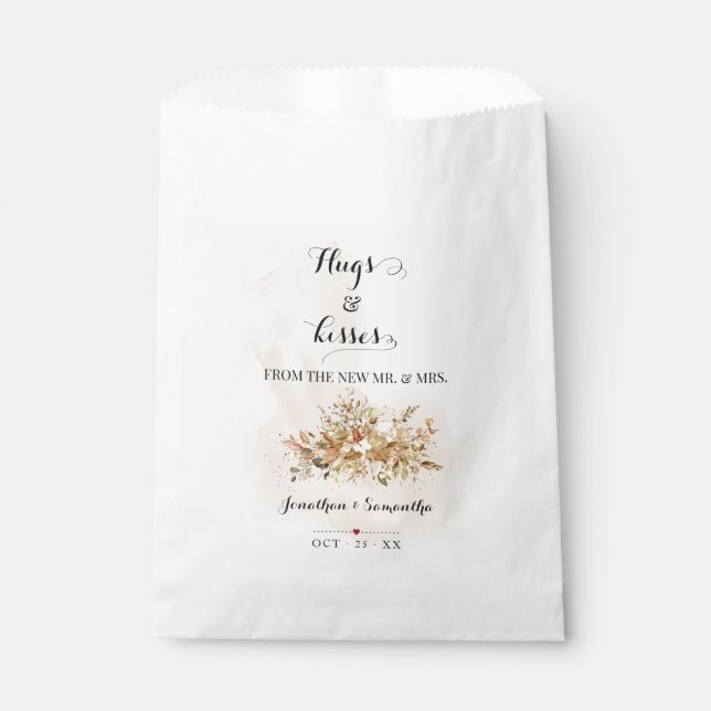 Sacolinha Abraços e beijos da nova Sra. Autumn Fall Eucalypt (Frente)