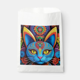 Sacolinha Abstrato Cat com olhos amarelos