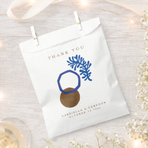 Sacolinha Abstrato Contemporâneo Formas Arte Casamento Azul