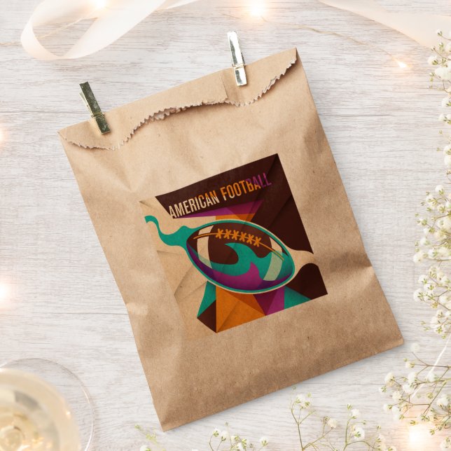 Sacolinha Abstrato de Futebol Americano (Cortado)