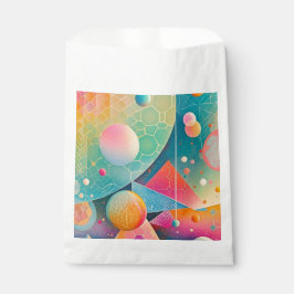 Sacolinha Abstrato geométrica vibrante e branca