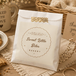 Sacolinha Adesivo do logotipo da padaria Sweet Little Bites
