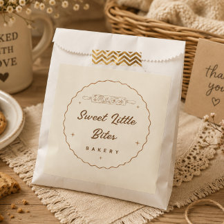 Sacolinha Adesivo do logotipo da padaria Sweet Little Bites