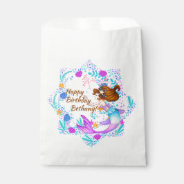 Sacolinha Adicione o nome Brown Hair Sereia Mauve no Cream P