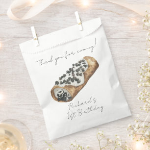 Sacolinha Agradecimento de 1º Aniversário Watercolor Cannoli