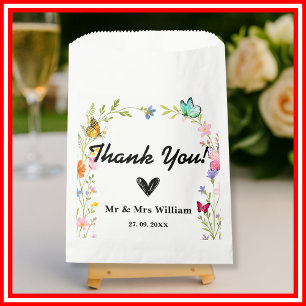 Sacolinha Agradecimento de Casamento Floral Boho Flor Silves