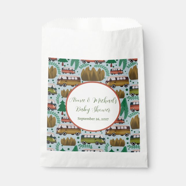 Sacolinha Aguardam Aventura o Chá de Camper Baby Boy (Frente)