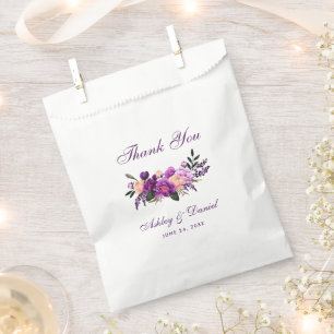 Sacolinha Aguarela roxa ultravioleta P Wedding floral
