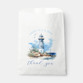 Sacolinha Ahoy É um Chá de fraldas de Farol Náutico