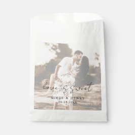 Sacolinha Aimee Rustic Script Modern Wedding