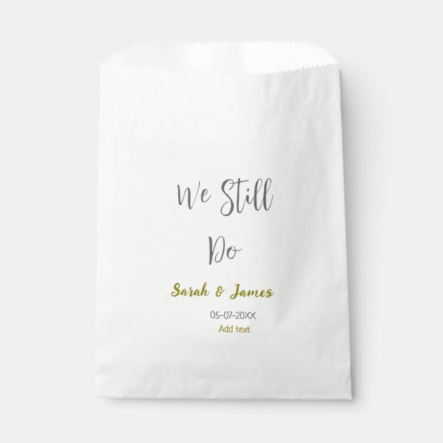 Sacolinha Ainda fazemos o aniversário de casamento, ouro sim (Frente)