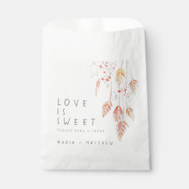 Sacolinha Airelas de grama casamento outono de esboço com aq