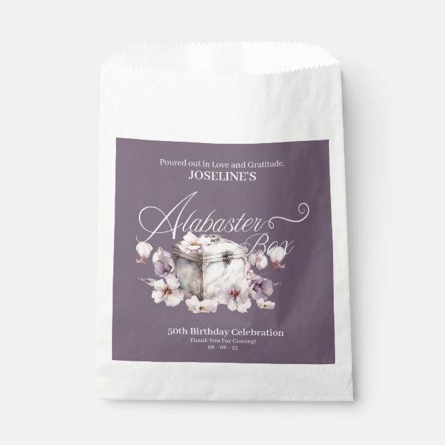 Sacolinha Alabaster Box Purple Birthday (Frente)