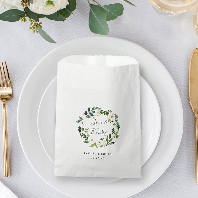 Sacolinha Alabastro Wreath Wedding Obrigado (Criador carregado)