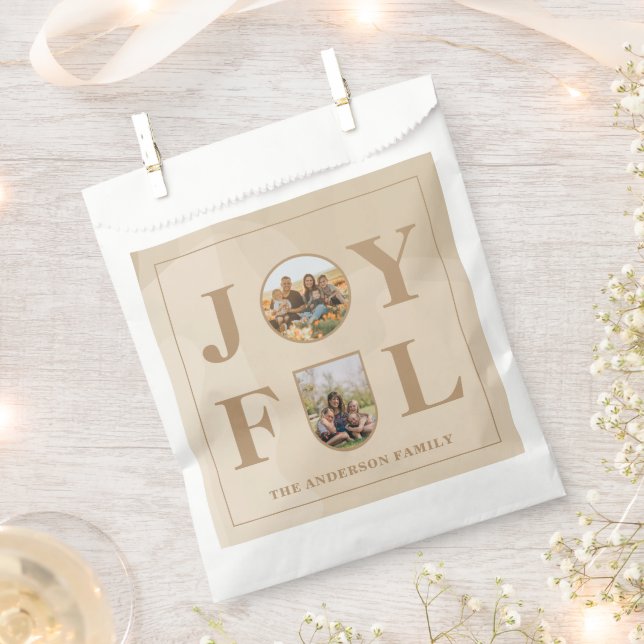 Sacolinha Alegria | Arca bege Minimalista Moderna - Duas Fot (Cortado)