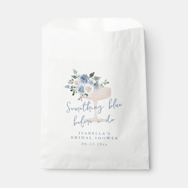 Sacolinha Algo Azul antes de fazer chá de lingerie (Frente)