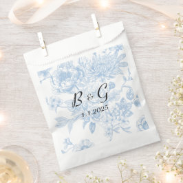 Sacolinha Algo Azul Antes Que Eu Faça Um Toile Floral Azul